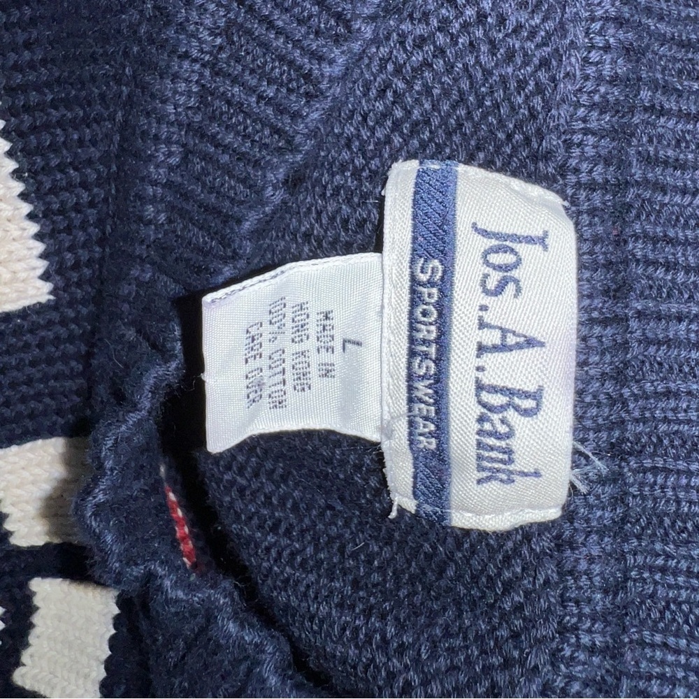 Jos. A. Bank Vintage Abstract Navy, Red & White | Patriotic | Men’s Size Large - Picture 4 of 7